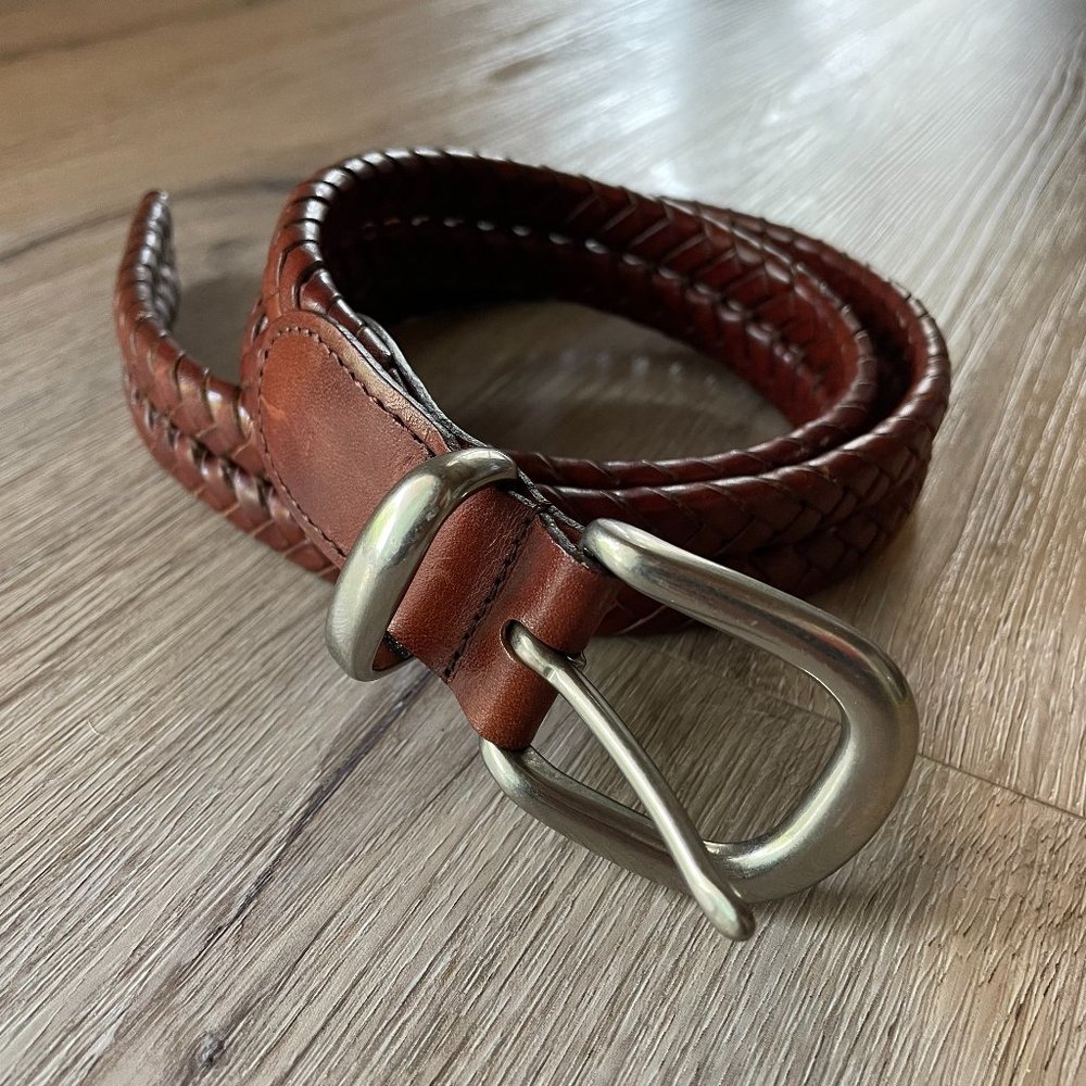 Coach 5922 Braided Leather Belt Size 32" / 80cm - Small Flaw